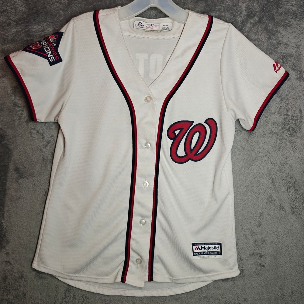 Majestic USA Baseball Jersey Womens Small White Juan Soto 22 2019 World Series